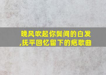 晚风吹起你鬓间的白发,抚平回忆留下的疤歌曲