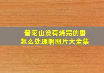 普陀山没有烧完的香怎么处理啊图片大全集