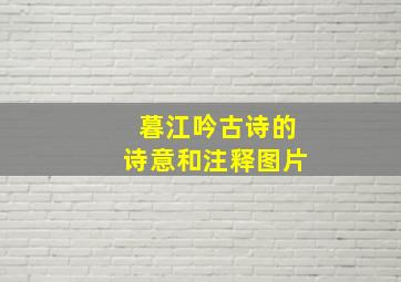 暮江吟古诗的诗意和注释图片