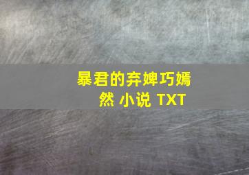 暴君的弃婢巧嫣然 小说 TXT