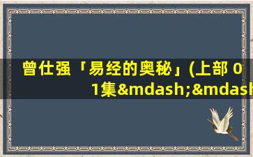 曾仕强「易经的奥秘」(上部 01集——08集)01 何为易经