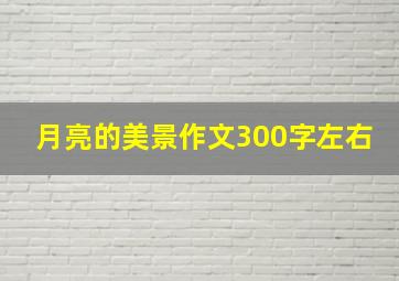 月亮的美景作文300字左右