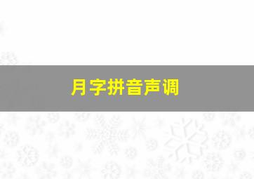 月字拼音声调