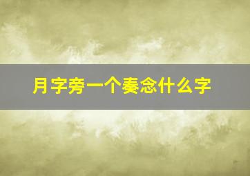 月字旁一个奏念什么字