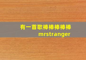 有一首歌棒棒棒棒棒mrstranger