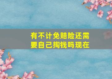 有不计免赔险还需要自己掏钱吗现在