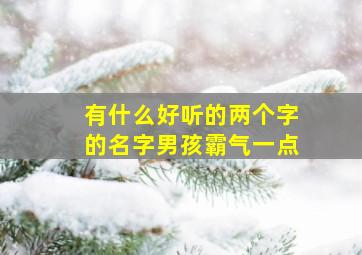 有什么好听的两个字的名字男孩霸气一点