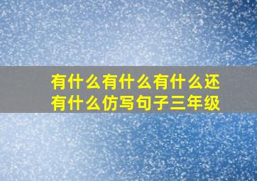 有什么有什么有什么还有什么仿写句子三年级