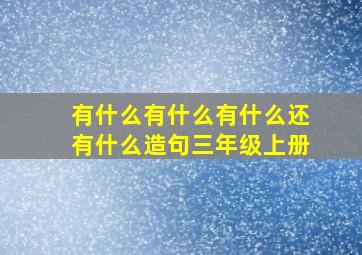 有什么有什么有什么还有什么造句三年级上册