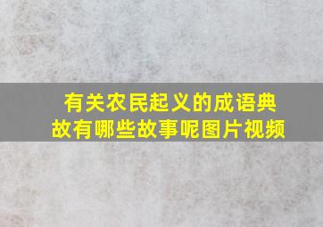 有关农民起义的成语典故有哪些故事呢图片视频