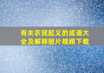 有关农民起义的成语大全及解释图片视频下载