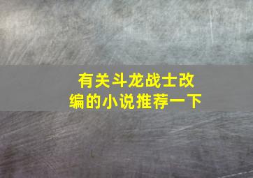 有关斗龙战士改编的小说推荐一下