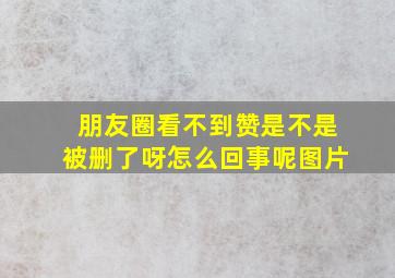 朋友圈看不到赞是不是被删了呀怎么回事呢图片