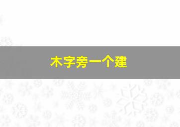 木字旁一个建