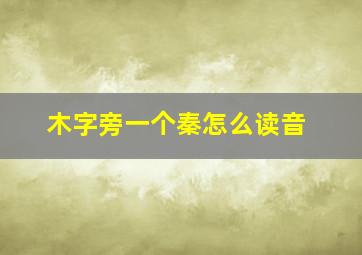 木字旁一个秦怎么读音