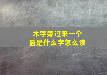 木字旁过来一个盈是什么字怎么读