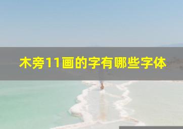 木旁11画的字有哪些字体