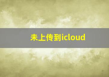 未上传到icloud