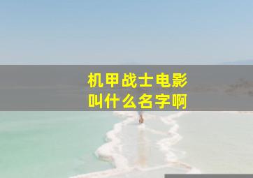 机甲战士电影叫什么名字啊