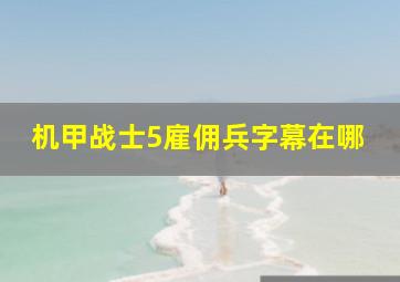 机甲战士5雇佣兵字幕在哪