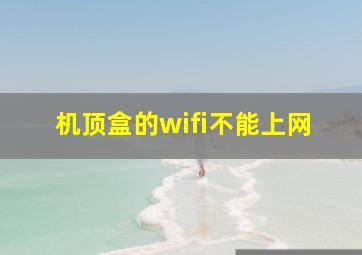 机顶盒的wifi不能上网