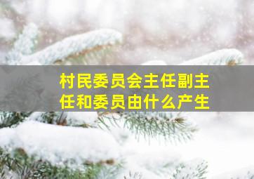 村民委员会主任副主任和委员由什么产生