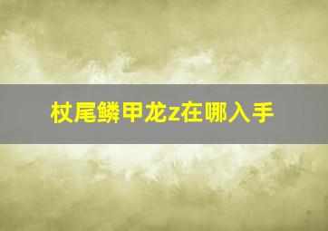 杖尾鳞甲龙z在哪入手