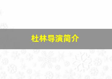 杜林导演简介