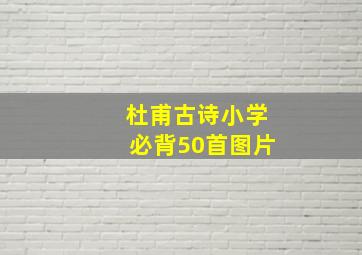 杜甫古诗小学必背50首图片