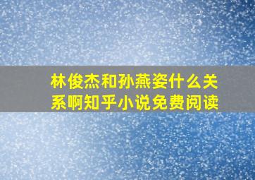 林俊杰和孙燕姿什么关系啊知乎小说免费阅读