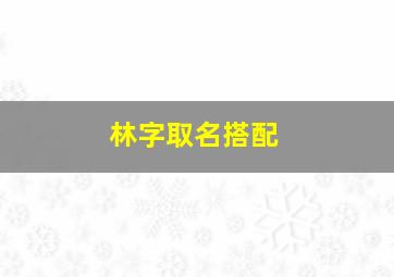 林字取名搭配