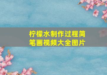 柠檬水制作过程简笔画视频大全图片