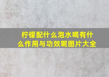 柠檬配什么泡水喝有什么作用与功效呢图片大全