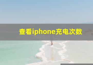 查看iphone充电次数