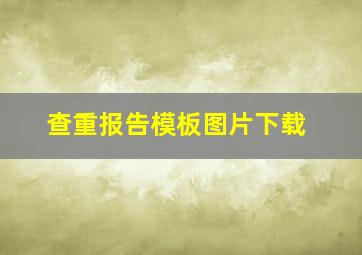 查重报告模板图片下载