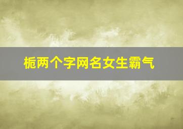 栀两个字网名女生霸气