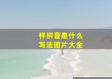 样拼音是什么写法图片大全