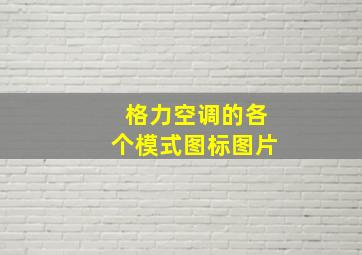 格力空调的各个模式图标图片