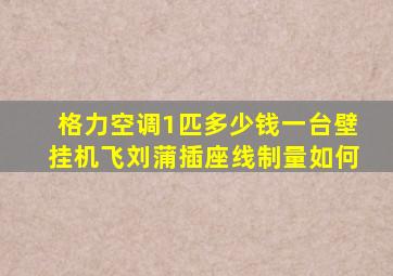 格力空调1匹多少钱一台壁挂机飞刘蒲插座线制量如何