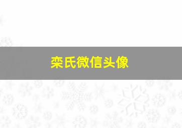 栾氏微信头像