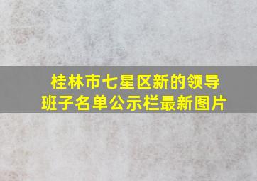 桂林市七星区新的领导班子名单公示栏最新图片