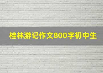 桂林游记作文800字初中生