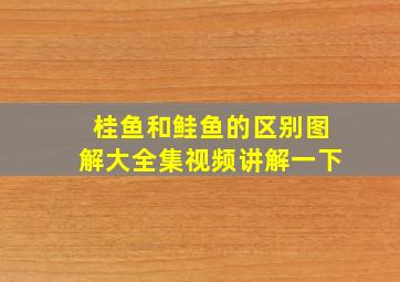 桂鱼和鲑鱼的区别图解大全集视频讲解一下