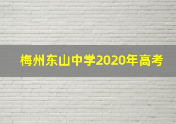 梅州东山中学2020年高考