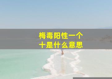 梅毒阳性一个十是什么意思