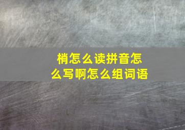 梢怎么读拼音怎么写啊怎么组词语