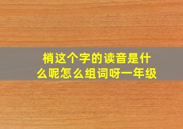 梢这个字的读音是什么呢怎么组词呀一年级