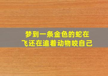 梦到一条金色的蛇在飞还在追着动物咬自己