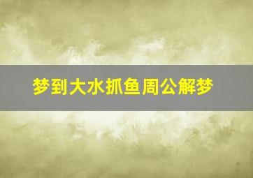 梦到大水抓鱼周公解梦