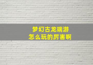 梦幻古龙端游怎么玩的厉害啊